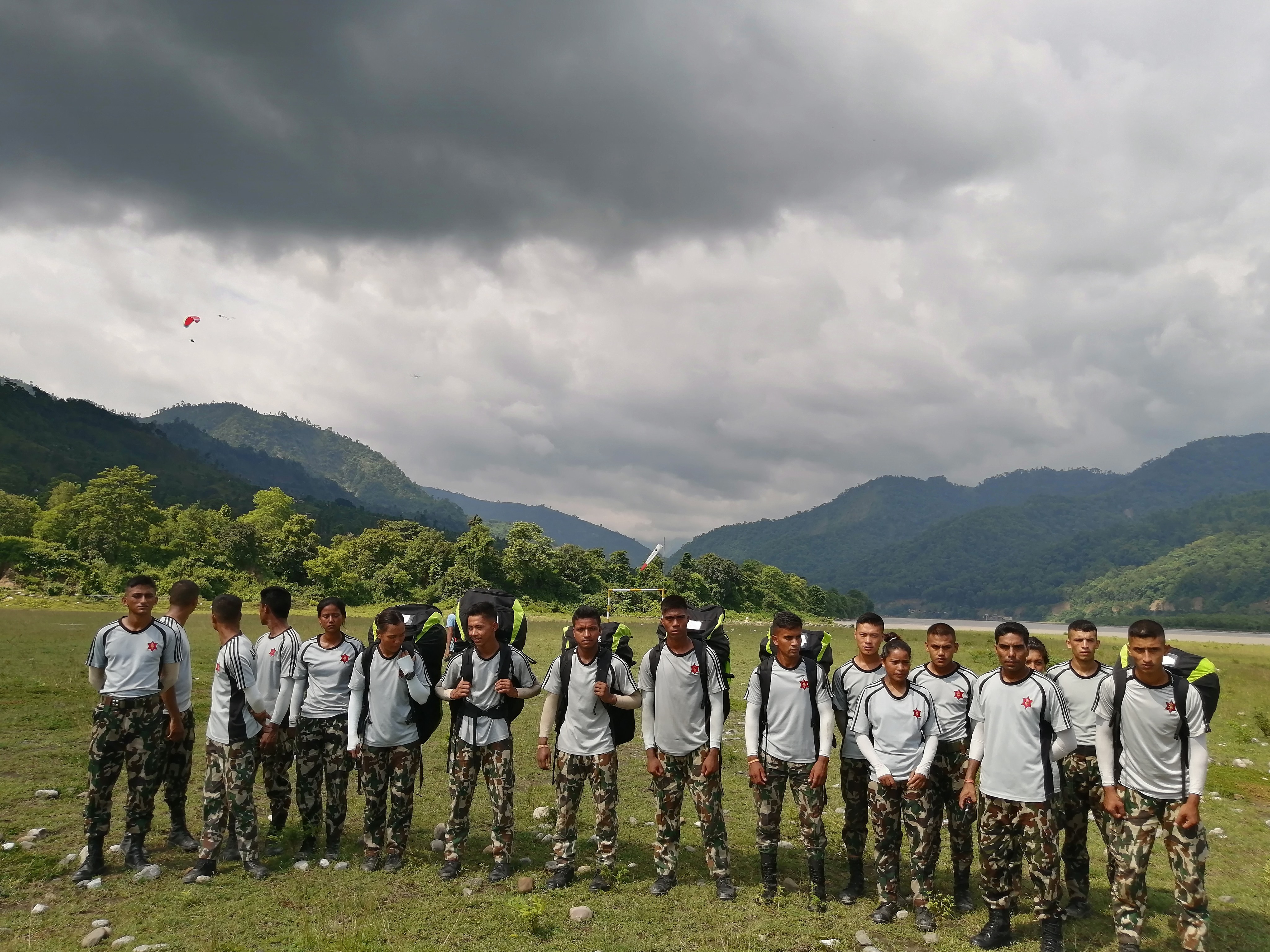 participants of nepal army paragliding first batch training in udayapur pradeshportal.com birat anupam