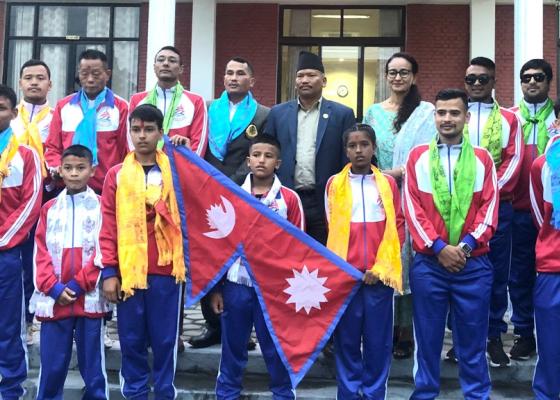 खपाङगीको नेतृत्वमा कराते टोली बंगलादेश  प्रस्थान