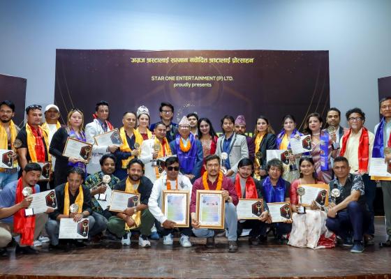 २७ विधामा पाँचौ नेपाल म्युजिक एन्ड फेशन अवार्ड प्रदान