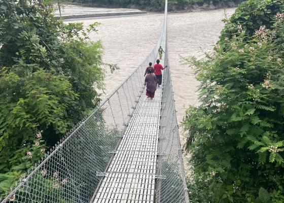 नुवाकोटको बेलकोटगढीस्थित पिमलटार-जागाराम झोलुङ्गे पुलको पुनर्निर्माण कार्य सम्पन्न